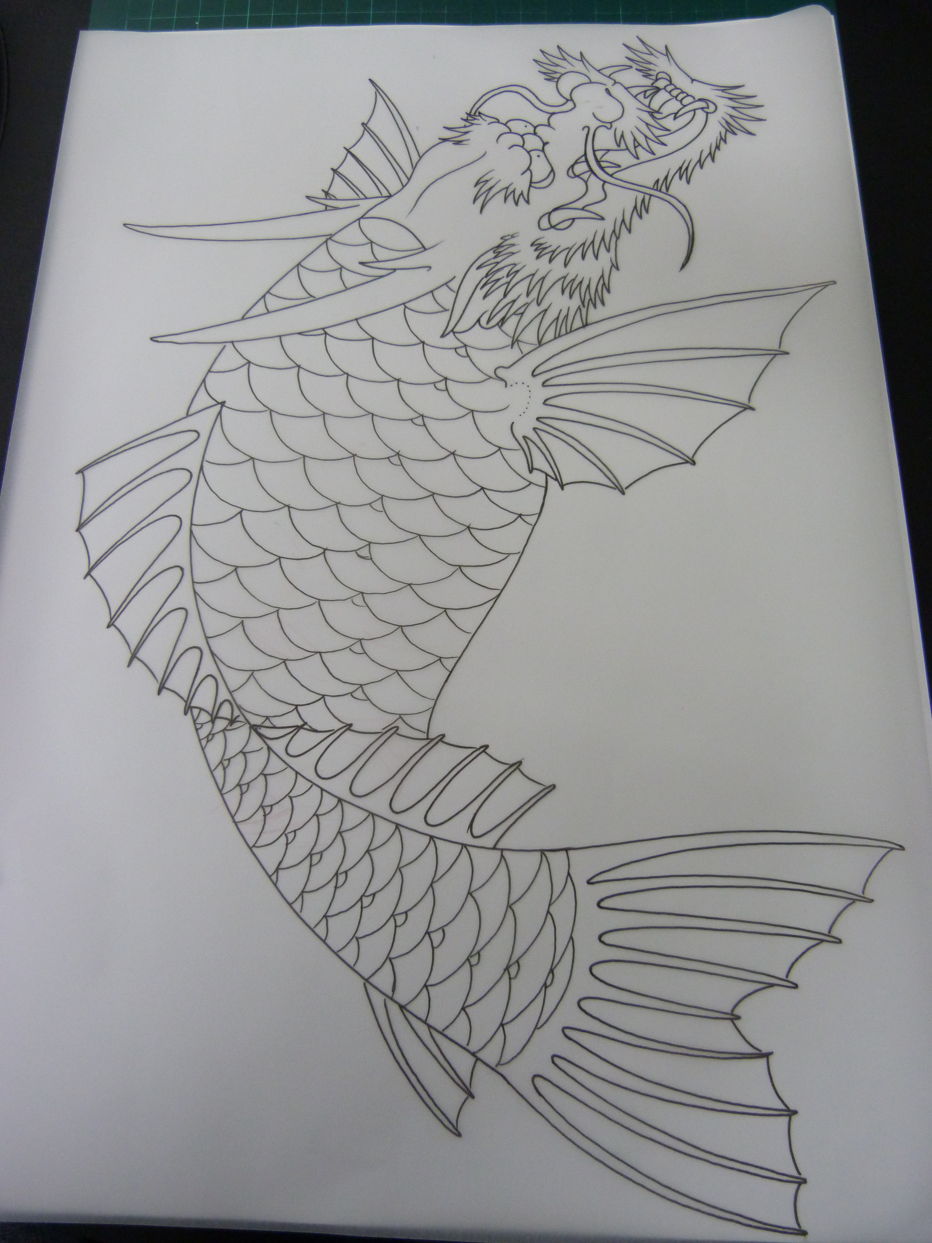 japanese dragon tattoo half